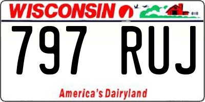 WI license plate 797RUJ