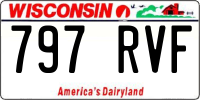 WI license plate 797RVF