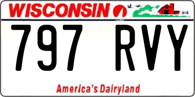 WI license plate 797RVY