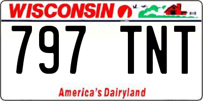 WI license plate 797TNT