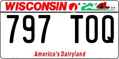 WI license plate 797TOQ