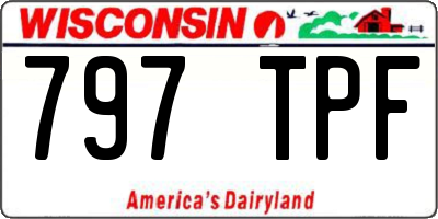 WI license plate 797TPF