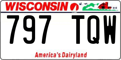 WI license plate 797TQW