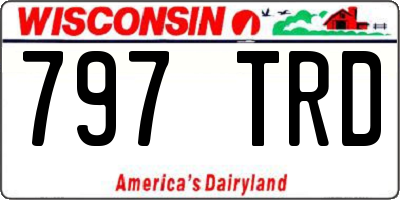 WI license plate 797TRD