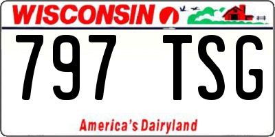 WI license plate 797TSG