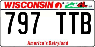 WI license plate 797TTB