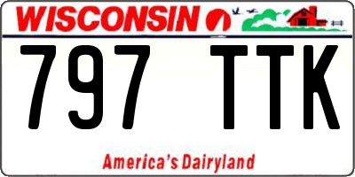 WI license plate 797TTK
