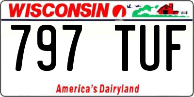 WI license plate 797TUF