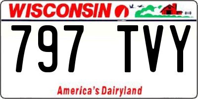 WI license plate 797TVY