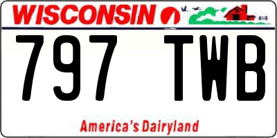 WI license plate 797TWB