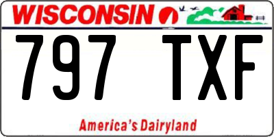 WI license plate 797TXF