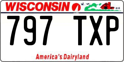 WI license plate 797TXP