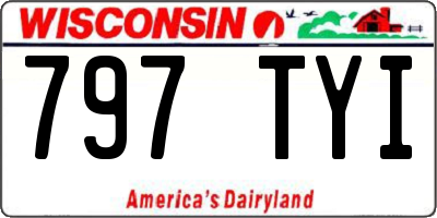 WI license plate 797TYI