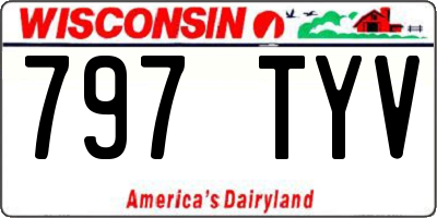 WI license plate 797TYV