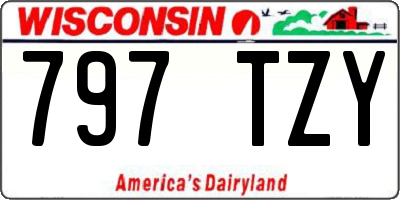 WI license plate 797TZY