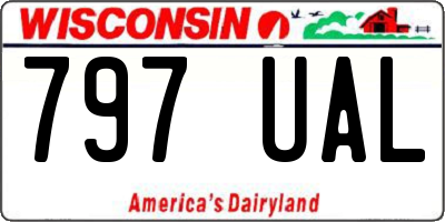 WI license plate 797UAL