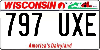 WI license plate 797UXE