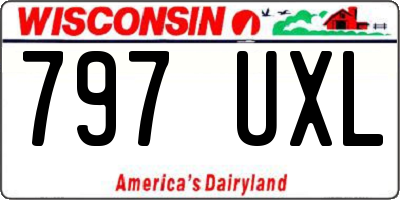 WI license plate 797UXL