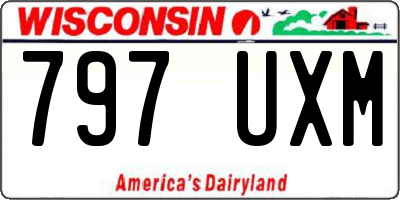 WI license plate 797UXM