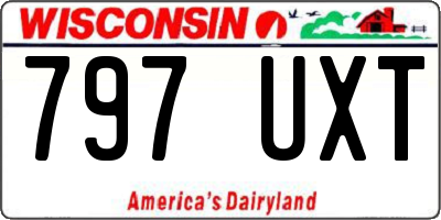 WI license plate 797UXT