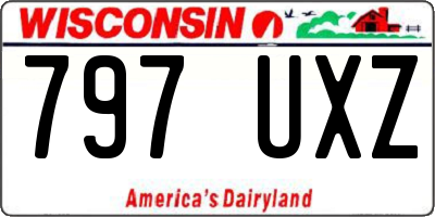 WI license plate 797UXZ