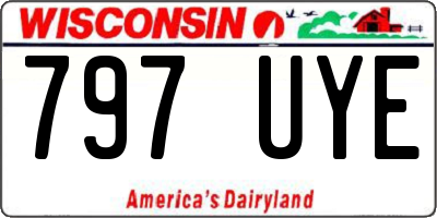 WI license plate 797UYE