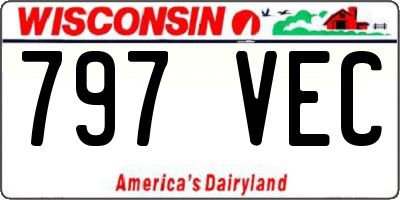 WI license plate 797VEC