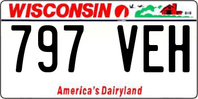 WI license plate 797VEH
