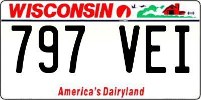 WI license plate 797VEI