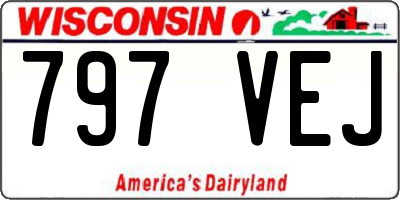 WI license plate 797VEJ