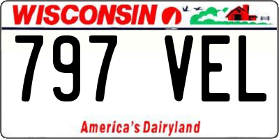 WI license plate 797VEL