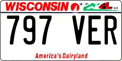 WI license plate 797VER