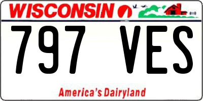 WI license plate 797VES