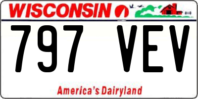 WI license plate 797VEV