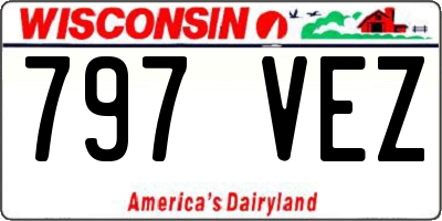 WI license plate 797VEZ