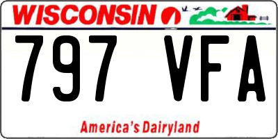 WI license plate 797VFA
