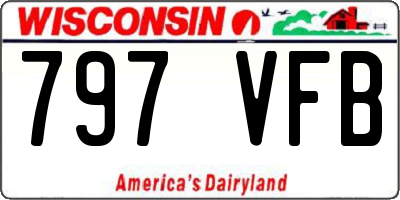 WI license plate 797VFB