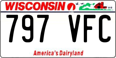 WI license plate 797VFC