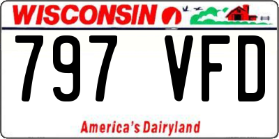 WI license plate 797VFD