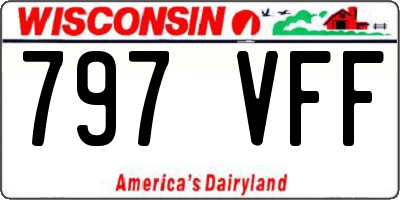 WI license plate 797VFF