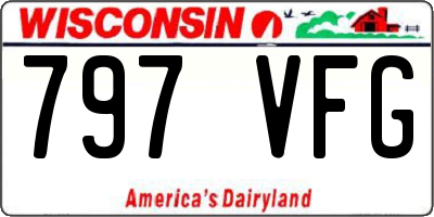 WI license plate 797VFG