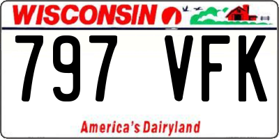 WI license plate 797VFK