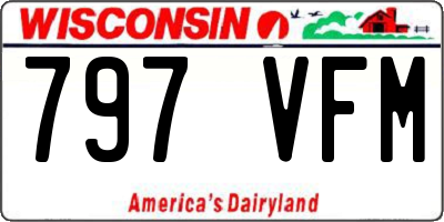 WI license plate 797VFM