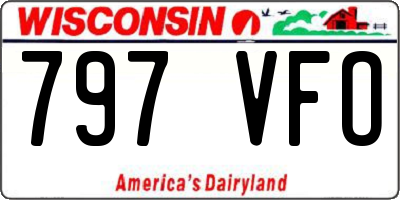 WI license plate 797VFO