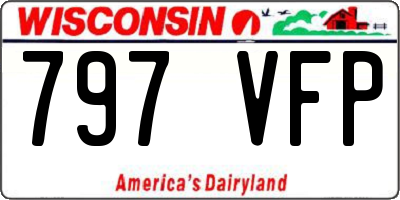 WI license plate 797VFP
