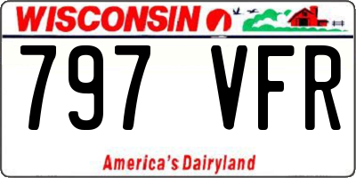 WI license plate 797VFR