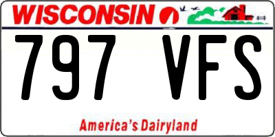 WI license plate 797VFS
