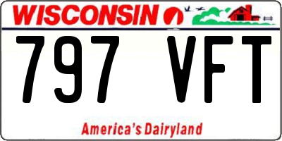 WI license plate 797VFT