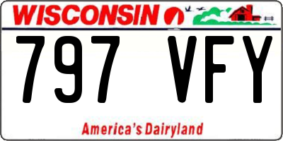 WI license plate 797VFY