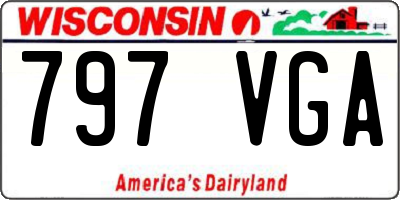 WI license plate 797VGA
